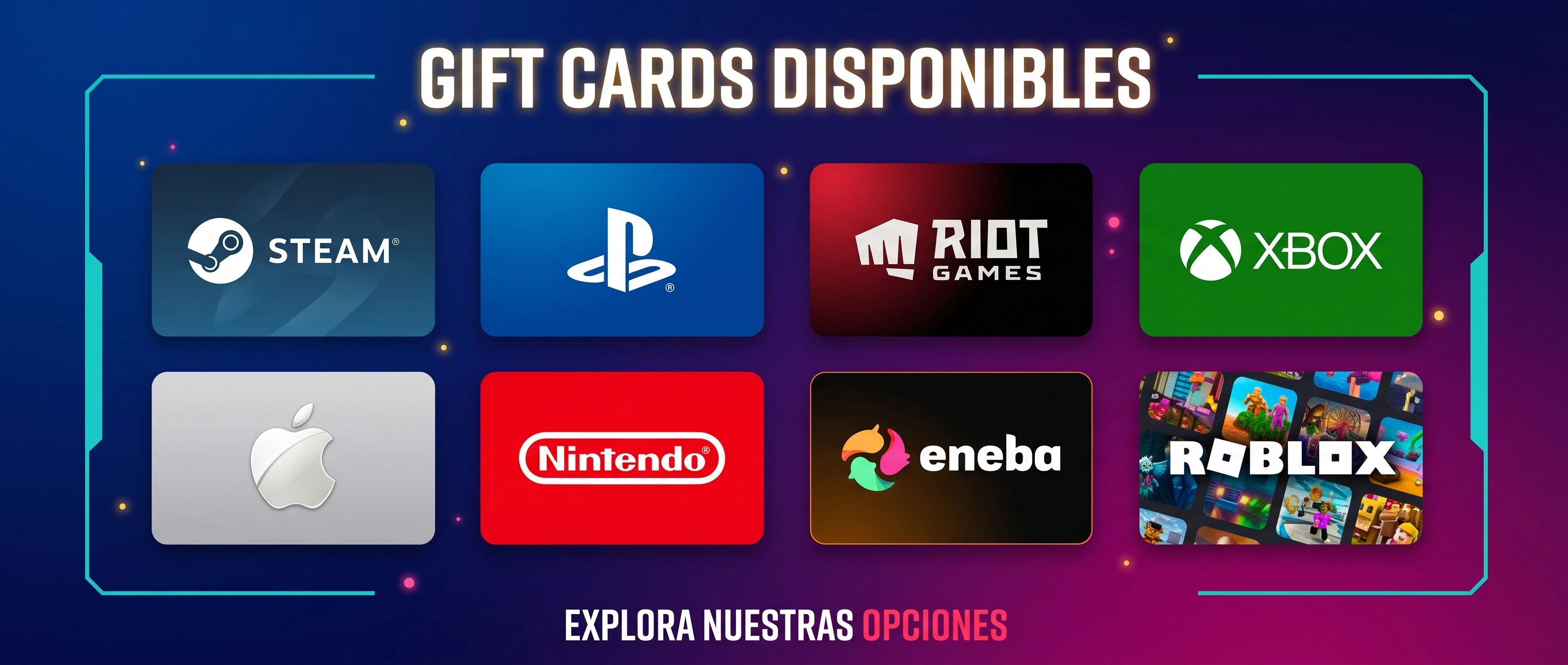 GIFT CARDS DIGITALES INTERNACIONALES